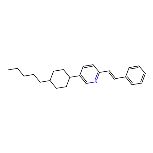 5-(4-pentylcyclohexyl)-2-[(E)-2-phenylethenyl]pyridine structure