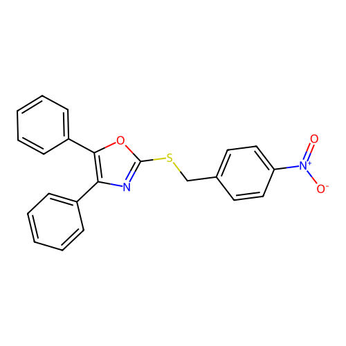 2-[(4-Nitrobenzyl)sulfanyl]-4,5-diphenyl-1,3-oxazole structure