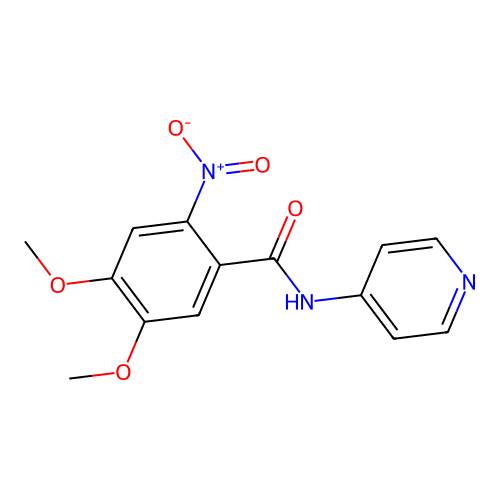 4,5-dimethoxy-2-nitro-N-(pyridin-4-yl)benzamide structure
