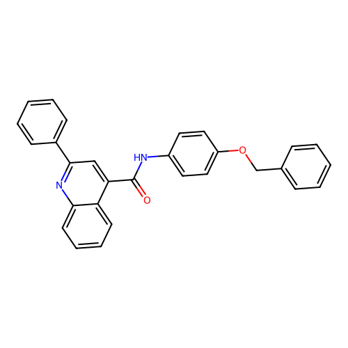 N-[4-(benzyloxy)phenyl]-2-phenylquinoline-4-carboxamide structure