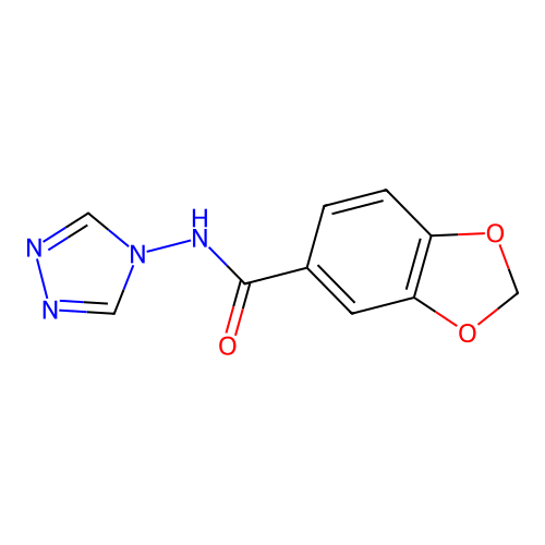 N-(4H-1,2,4-triazol-4-yl)-1,3-benzodioxole-5-carboxamide structure