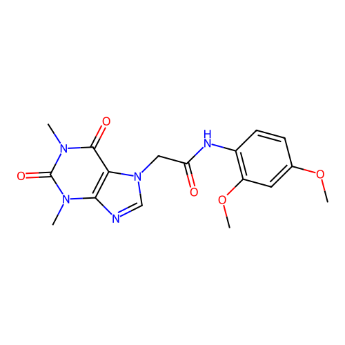 N-(2,4-dimethoxyphenyl)-2-(1,3-dimethyl-2,6-dioxo-1,2,3,6-tetrahydro-7H-purin-7-yl)acetamide structure