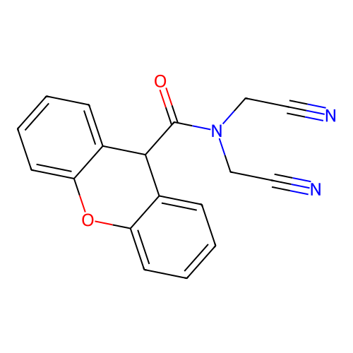 N,N-双(氰甲基)-9H-呫吨-9-甲酰胺 structure