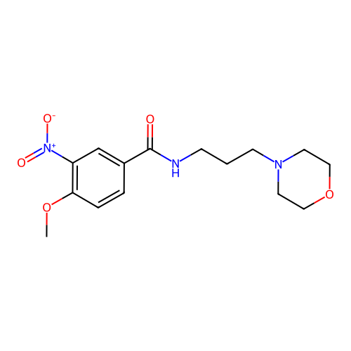 4-methoxy-N-[3-(morpholin-4-yl)propyl]-3-nitrobenzamide structure