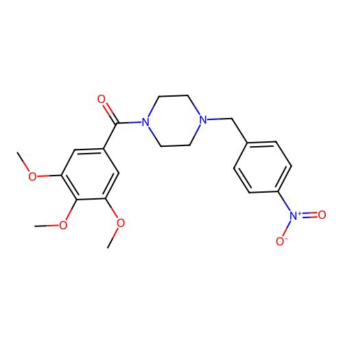 [4-[(4-Nitrophenyl)methyl]piperazin-1-yl]-(3,4,5-trimethoxyphenyl)methanone structure