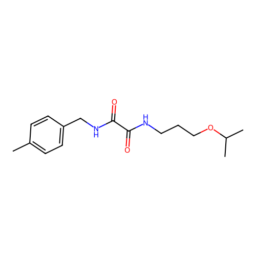N-(4-methylbenzyl)-N'-[3-(propan-2-yloxy)propyl]ethanediamide structure