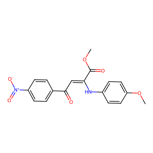 methyl (2Z)-2-[(4-methoxyphenyl)amino]-4-(4-nitrophenyl)-4-oxobut-2-enoate structure