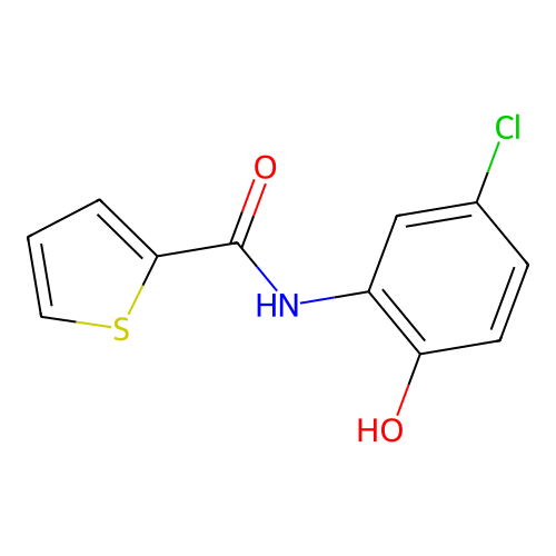 N-(5-chloro-2-hydroxyphenyl)thiophene-2-carboxamide structure