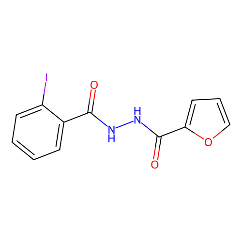 N-(2-碘苯甲酰基)呋喃-2-甲酰肼 structure