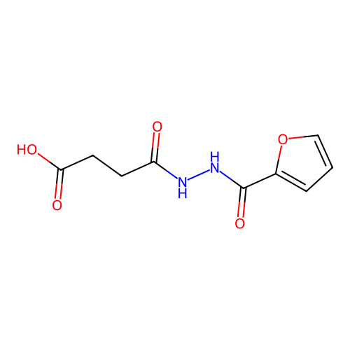 4-[2-(Furan-2-ylcarbonyl)hydrazinyl]-4-oxobutanoic acid structure