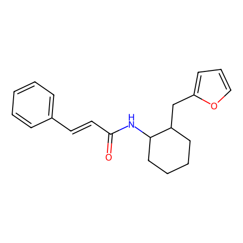 (2E)-N-[2-(furan-2-ylmethyl)cyclohexyl]-3-phenylprop-2-enamide structure
