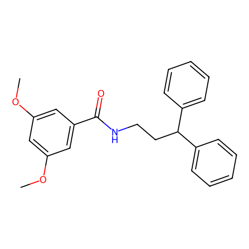 N-(3,3-diphenylpropyl)-3,5-dimethoxybenzamide structure