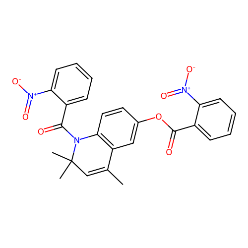 2,2,4-Trimethyl-1-(2-nitrobenzoyl)-1,2-dihydroquinolin-6-yl 2-nitrobenzoate structure