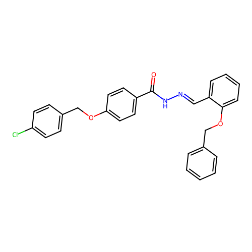 N'-(2-(Benzyloxy)benzylidene)-4-((4-chlorobenzyl)oxy)benzohydrazide structure