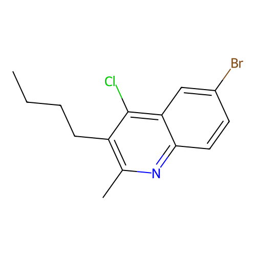 6-Bromo-3-butyl-4-chloro-2-methylquinoline structure