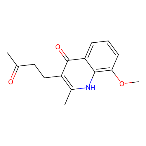 4-(4-Hydroxy-8-methoxy-2-methylquinolin-3-YL)butan-2-one structure