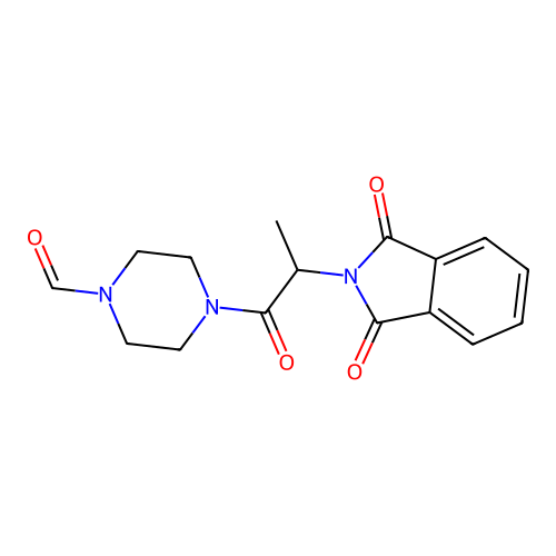 4-[2-(1,3-Dioxo-1,3-dihydro-isoindol-2-yl)-propionyl]-piperazine-1-carbaldehyde structure