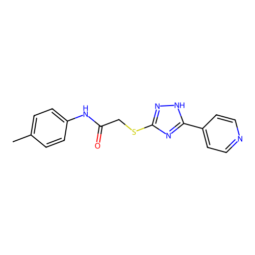 2-(5-Pyridin-4-yl-2H-[1,2,4]triazol-3-ylsulfanyl)-N-p-tolyl-acetamide structure