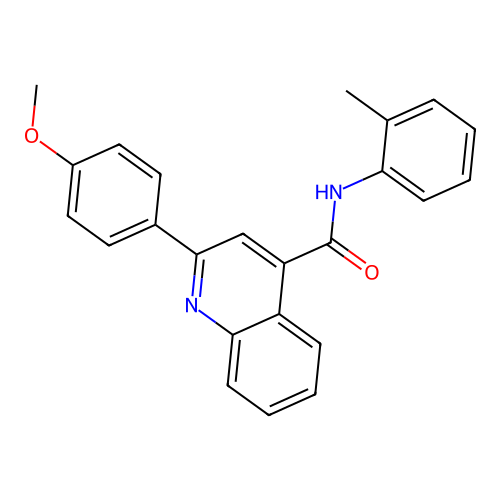 2-(4-methoxyphenyl)-N-(2-methylphenyl)quinoline-4-carboxamide structure
