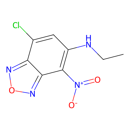 7-chloro-N-ethyl-4-nitro-2,1,3-benzoxadiazol-5-amine structure