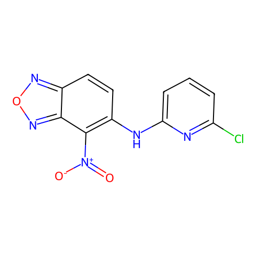 N-(6-chloropyridin-2-yl)-4-nitro-2,1,3-benzoxadiazol-5-amine structure