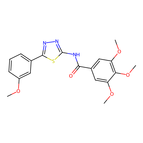 3,4,5-trimethoxy-N-(5-(3-methoxyphenyl)-1,3,4-thiadiazol-2-yl)benzamide structure