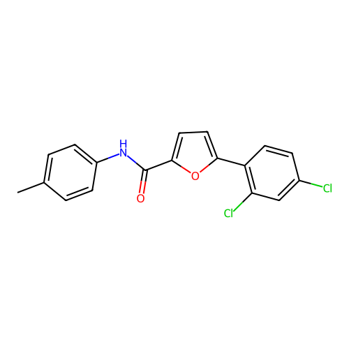 5-(2,4-dichlorophenyl)-N-(4-methylphenyl)furan-2-carboxamide structure