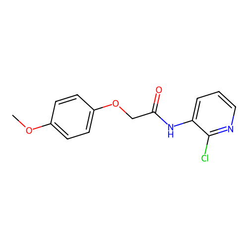 N-(2-chloropyridin-3-yl)-2-(4-methoxyphenoxy)acetamide structure