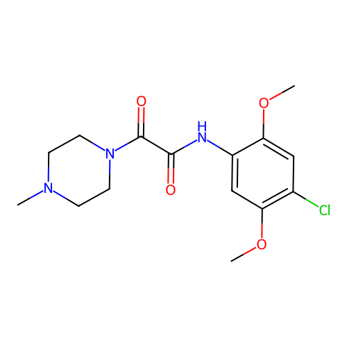 N-(4-chloro-2,5-dimethoxyphenyl)-2-(4-methylpiperazin-1-yl)-2-oxoacetamide structure