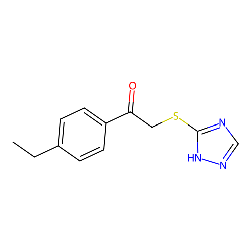 1-(4-ethylphenyl)-2-(4H-1,2,4-triazol-3-ylsulfanyl)ethanone structure