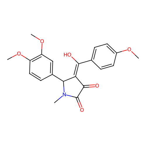 5-(3,4-dimethoxyphenyl)-3-hydroxy-4-(4-methoxybenzoyl)-1-methyl-1H-pyrrol-2(5H)-one structure