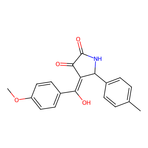3-hydroxy-4-(4-methoxybenzoyl)-5-(p-tolyl)-1H-pyrrol-2(5H)-one structure