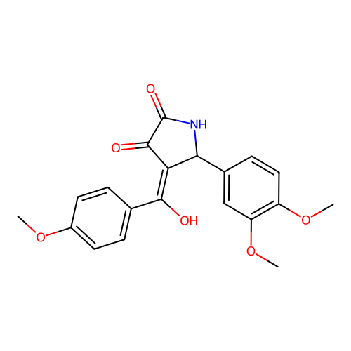 (4E)-5-(3,4-dimethoxyphenyl)-4-[hydroxy-(4-methoxyphenyl)methylidene]pyrrolidine-2,3-dione structure