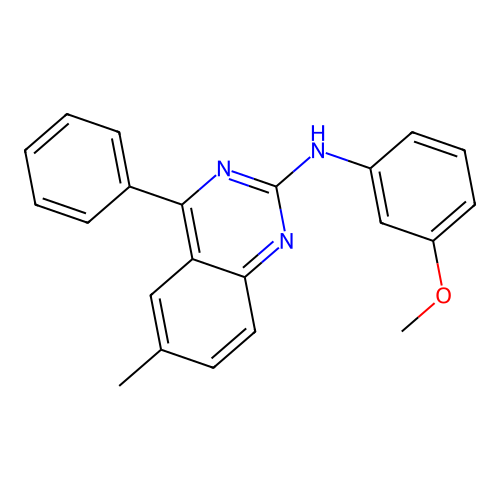 N-(3-methoxyphenyl)-6-methyl-4-phenylquinazolin-2-amine structure
