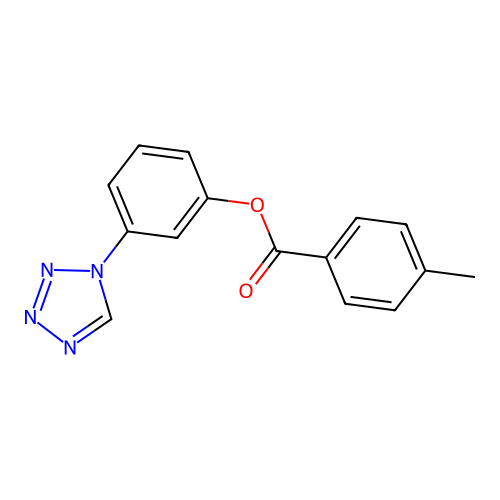 3-(1H-tetraazol-1-yl)phenyl 4-methylbenzoate structure