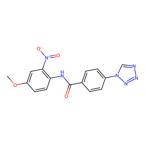 N-(4-Methoxy-2-nitro-phenyl)-4-tetrazol-1-yl-benzamide structure