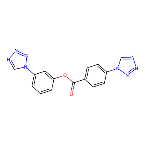 3-(1H-tetraazol-1-yl)phenyl 4-(1H-tetraazol-1-yl)benzoate structure