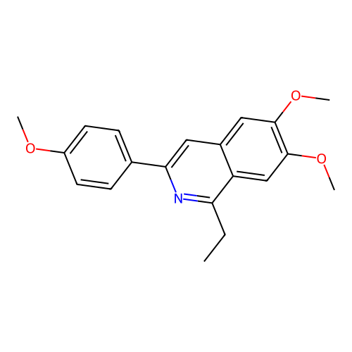 1-Ethyl-6,7-dimethoxy-3-(4-methoxyphenyl)isoquinoline structure