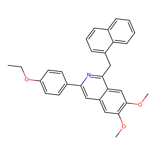 3-(4-Ethoxyphenyl)-6,7-dimethoxy-1-(naphthalen-1-ylmethyl)isoquinoline structure