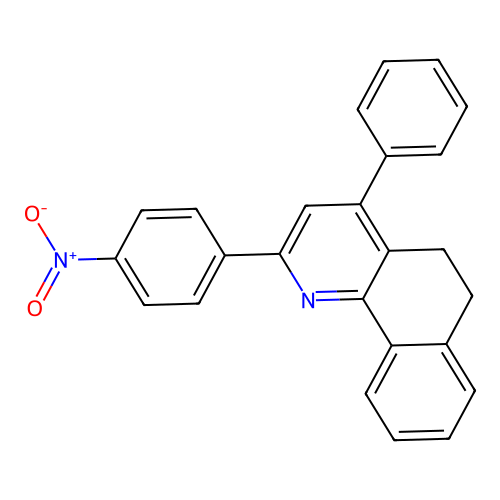 2-(4-Nitrophenyl)-4-phenyl-5,6-dihydrobenzo[h]quinoline structure