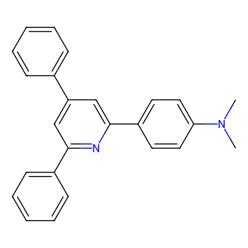 4-(4,6-diphenylpyridin-2-yl)-N,N-dimethylaniline structure