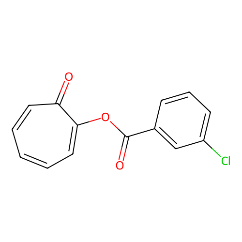 7-Oxocyclohepta-1,3,5-trien-1-YL 3-chlorobenzoate structure
