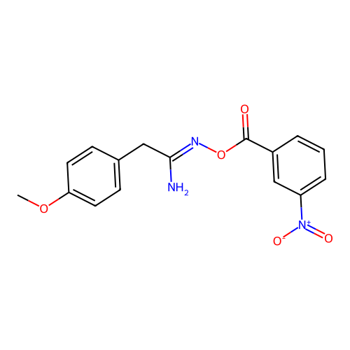 (1Z)-2-(4-methoxyphenyl)-N'-{[(3-nitrophenyl)carbonyl]oxy}ethanimidamide structure