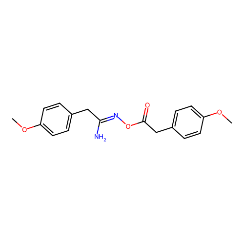 (1Z)-2-(4-methoxyphenyl)-N'-{[(4-methoxyphenyl)acetyl]oxy}ethanimidamide structure