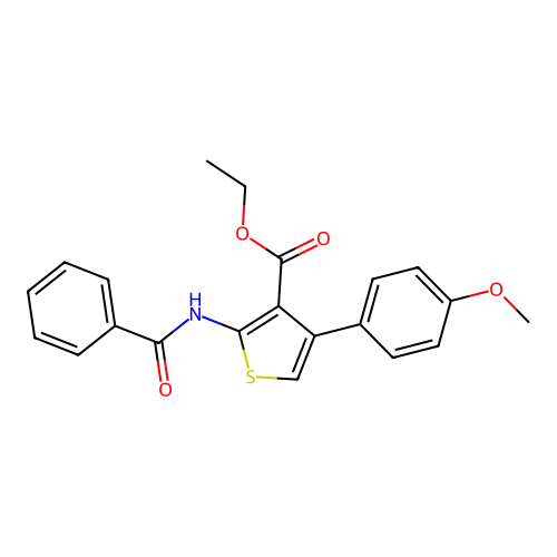 Ethyl 2-benzamido-4-(4-methoxyphenyl)thiophene-3-carboxylate structure