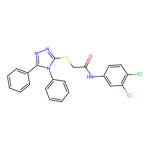 N-(3,4-dichlorophenyl)-2-[(4,5-diphenyl-4H-1,2,4-triazol-3-yl)sulfanyl]acetamide structure