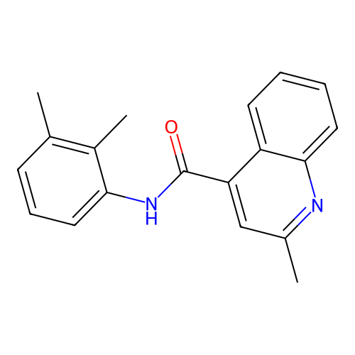 2-Methyl-quinoline-4-carboxylic acid (2,3-dimethyl-phenyl)-amide structure