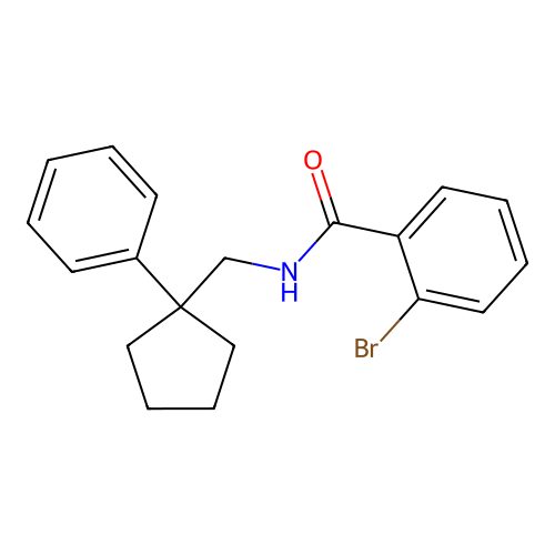 2-bromo-N-[(1-phenylcyclopentyl)methyl]benzamide structure