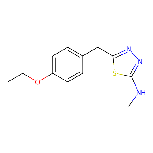 5-(4-ethoxybenzyl)-N-methyl-1,3,4-thiadiazol-2-amine structure