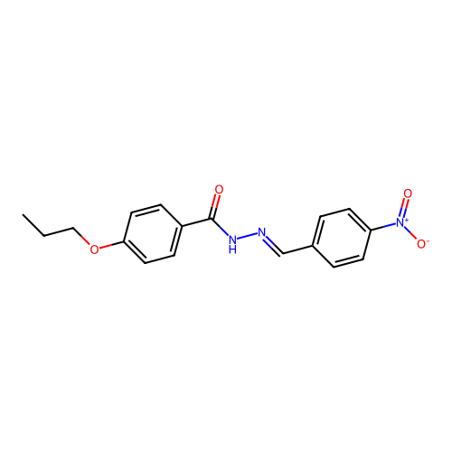 N'-[(E)-(4-Nitrophenyl)methylidene]-4-propoxybenzohydrazide structure